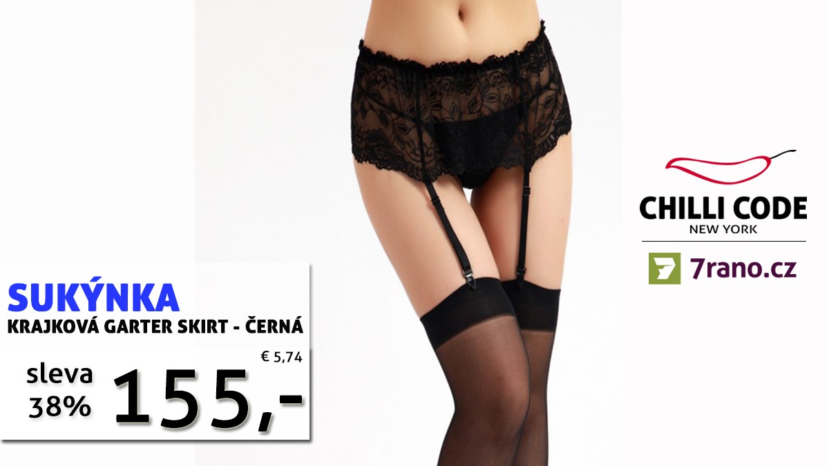 Aktuální akce - Krajková podvazková sukýnka Garter Skirt - se slevou 38%